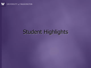 Student Highlights
 