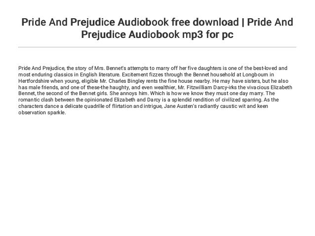 pride and prejudice audiobook free download pride and prejudice audiobook free download