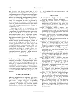 ESTIMATES OF HERITABILITY AND BREEDING VALUES FOR GROWTH TRAITS IN ...