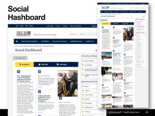 #IGXUC14
Social
Hashboard
#igxuc14 | @thePrimacy | @ZigZagJeff | thePrimacy.com 69
 