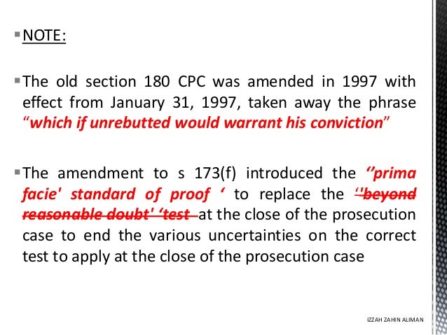 Prima Facie And Burden Of Proof