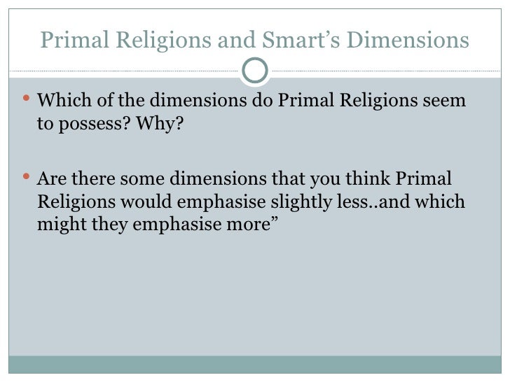 characteristics of primal religions