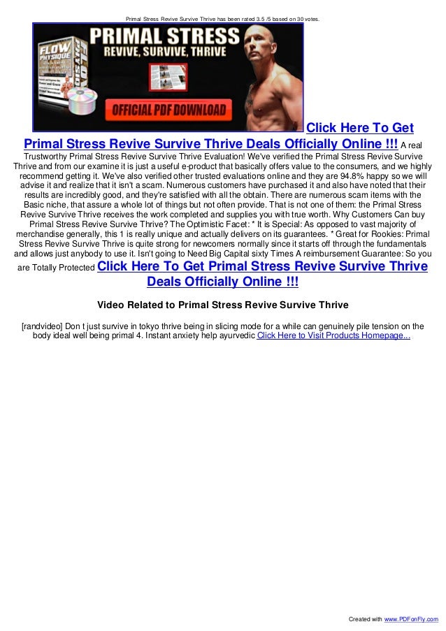 Primal Stress Pdf / Aquatic Therapy Exercises For Knee