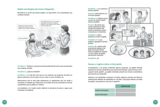 74 75
Diseña estrategias para hacer indagación
Recordemos la acción del alcohol yodado o el lugol frente a los carbohidratos que
contienen almidón.
Estudiante 1: Profesora, yo leí que el alcohol yodado tiñe de color oscuro los alimentos
que contienen almidón.
Estudiante 2: ¿Qué es el almidón?
Estudiante 3: En este libro dice que es una sustancia que podemos encontrar en
algunos alimentos como la papa, la yuca, el pan, el arroz, los fideos, etc.
Mencionamos que en esta parte realizaremos un experimento que nos ayude a
comprobar si la galleta que masticamos en el interior de la boca presenta las mismas
características que la galleta sin masticar.
Los estudiantes, con nuestra ayuda, elaboran la secuencia de pasos a seguir para
comprobar sus hipótesis.
Estudiante 1: ¿Y si usamos el
alcohol yodado?
Docente: ¿Qué haríamos con
el alcohol yodado?
Estudiante 2: Podemos poner
un poco de alcohol yodado
sobre una galleta.
Docente: Recuerden que
nuestra pregunta es saber
los tipos de cambios que
sufren los alimentos cuando
comenzamos a masticarlos.
Estudiante 3: Mmm,
podríamos morder la galleta.
Estudiante 4: Y a eso
podemos agregarle el alcohol
yodado.
Docente: Ah, ustedes están
proponiendo agregar unas
gotas de alcohol yodado
sobre una galleta sin masticar
y a otra muestra de galleta
previamente masticada.
Estudiantes: ¡Sí!
Genera y registra datos e información
Acompañamos a los grupos realizando algunas preguntas: ¿la galleta triturada
presenta las mismas características que antes de ser triturada?, ¿tiene el mismo color?,
¿seguirá siendo galleta?, ¿la galleta masticada presenta las mismas características
que antes de ser masticada?.
Invitamos a los estudiantes a observar la muestra. Debemos recordar que todas las
observaciones deberán ser registradas en una tabla. Cada grupo elabora una tabla
de registro, que puede ser una como la siguiente:
OBSERVACIÓN
GALLETA CON SALIVA
GALLETA SIN SALIVA
 