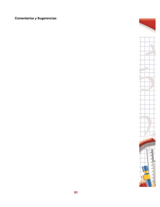 91
Comentarios y Sugerencias:
 