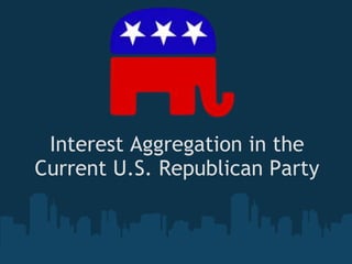 Interest Aggregation in the
Current U.S. Republican Party
 