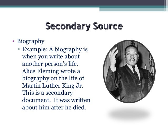 is biography a primary source