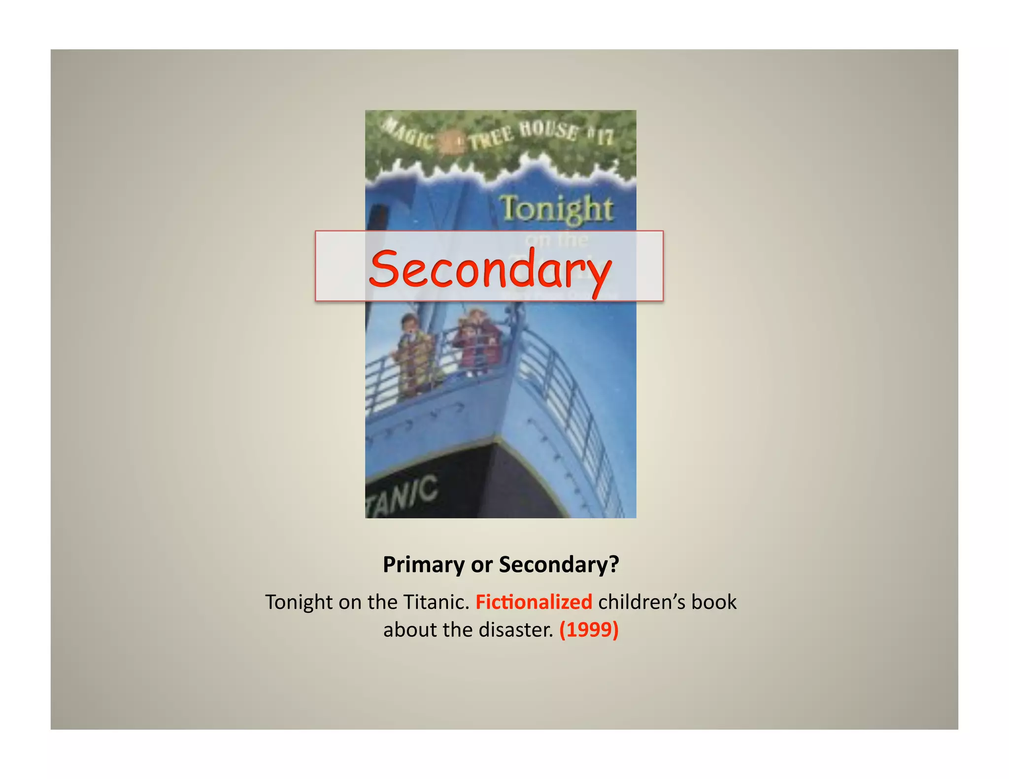 Primary and secondary