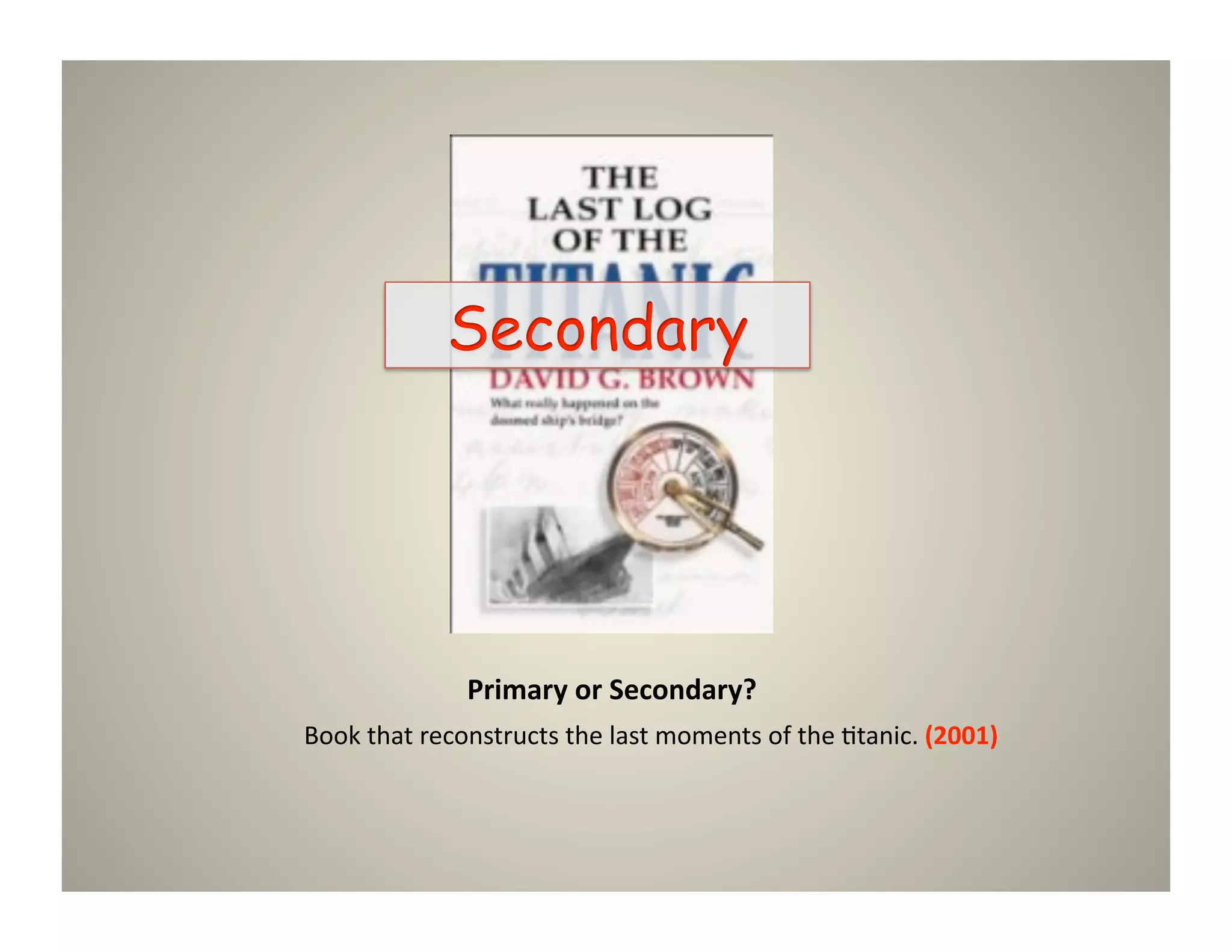 Primary and secondary