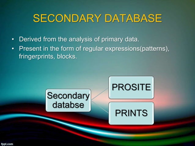 Primary and secondary database