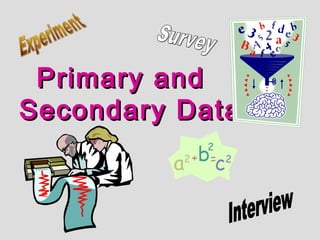 Primary andPrimary and
Secondary DataSecondary Data
 