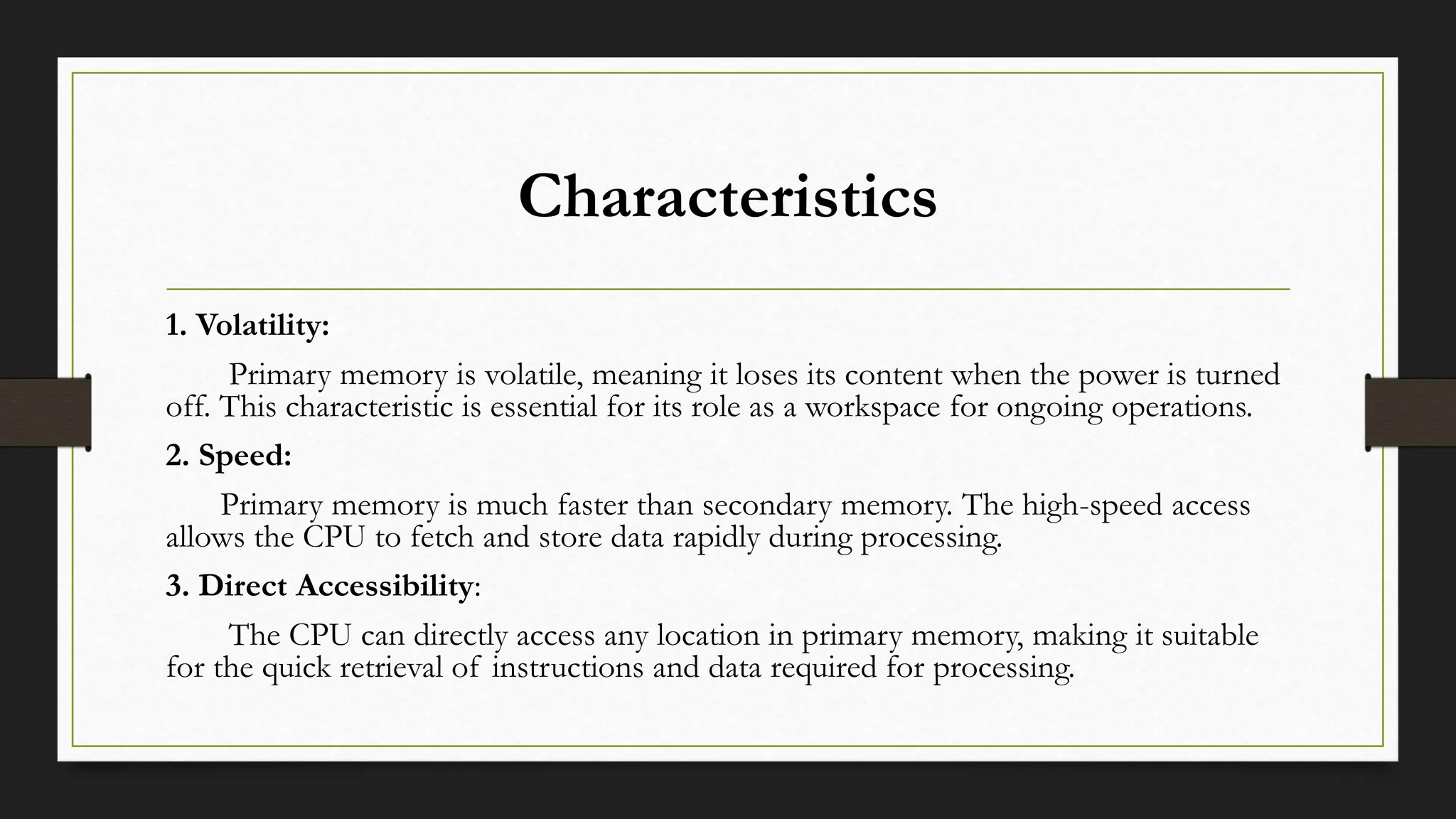 Primary and secondary memory pptx