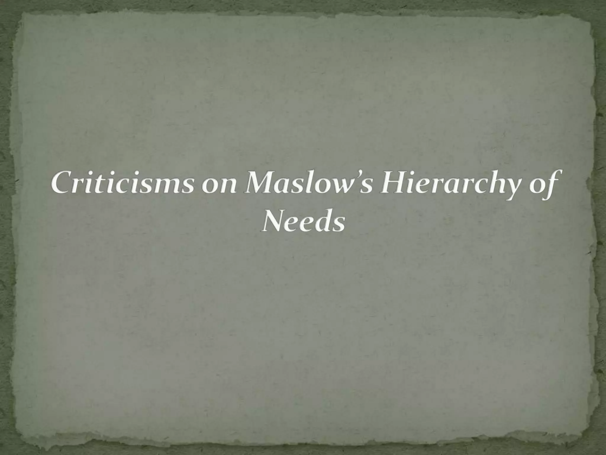 Primary and secondary needs | PPTX