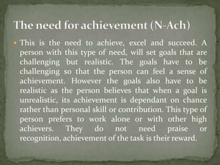 Primary and secondary needs | PPTX