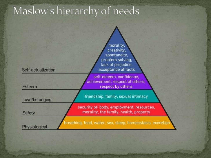 Primary and secondary needs
