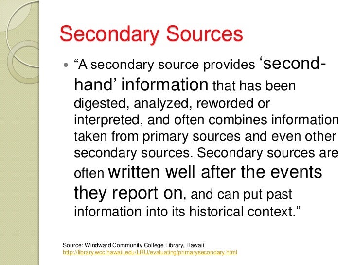 what is a primary source