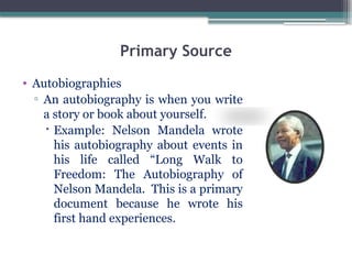 Primary and Secondary Sources of Informatioon | PPT