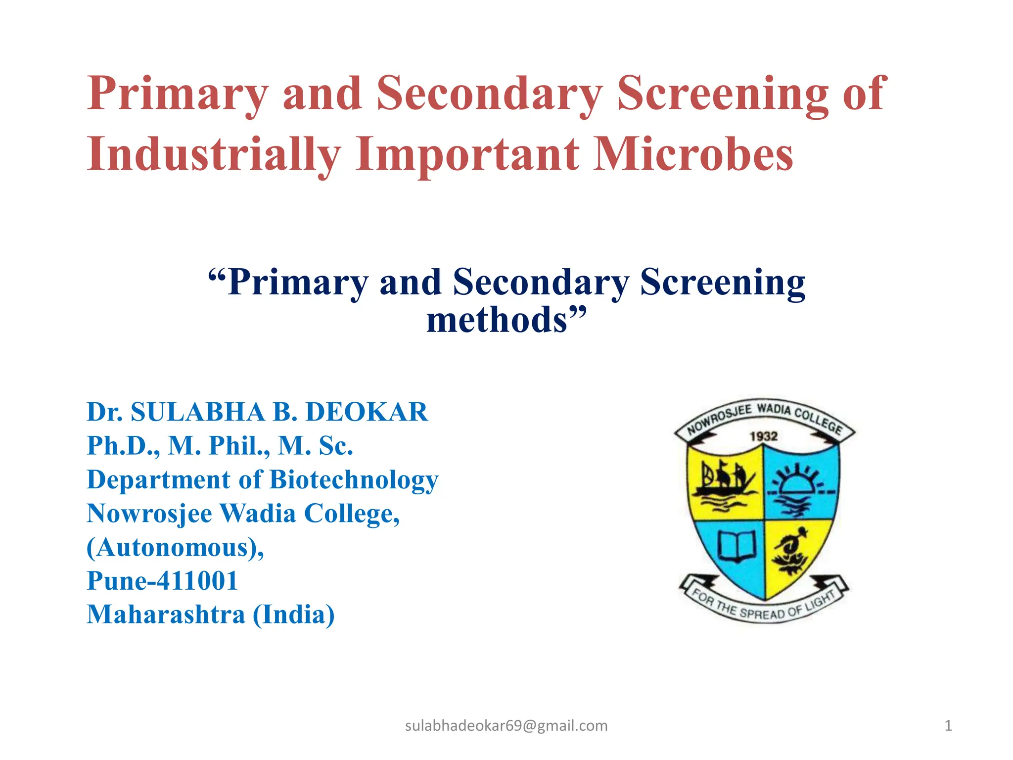 Screening Methods Ii Notes Primary and Secondory Screening of Industrially important Microbes (1).pdf
