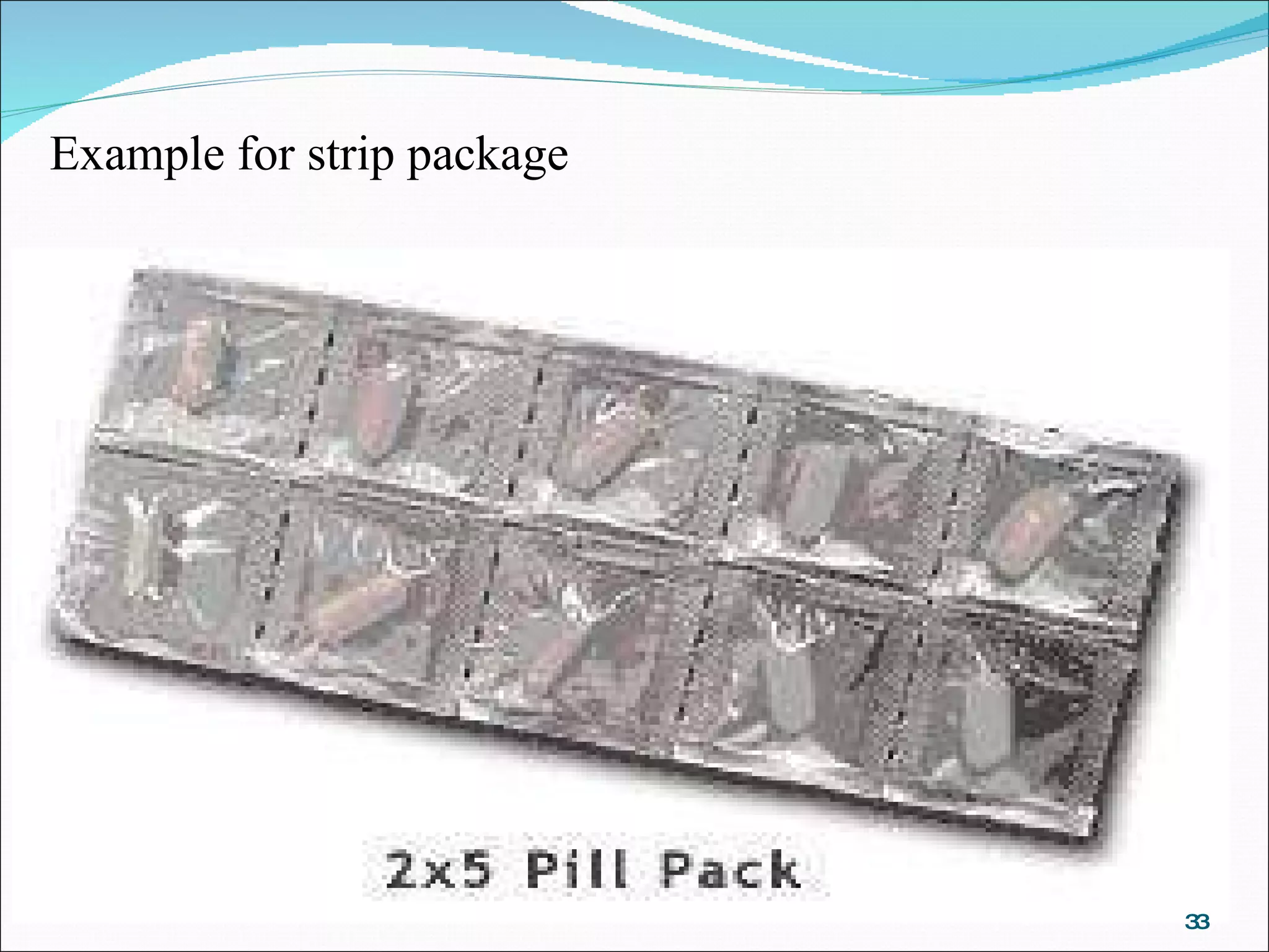 Example for strip package 