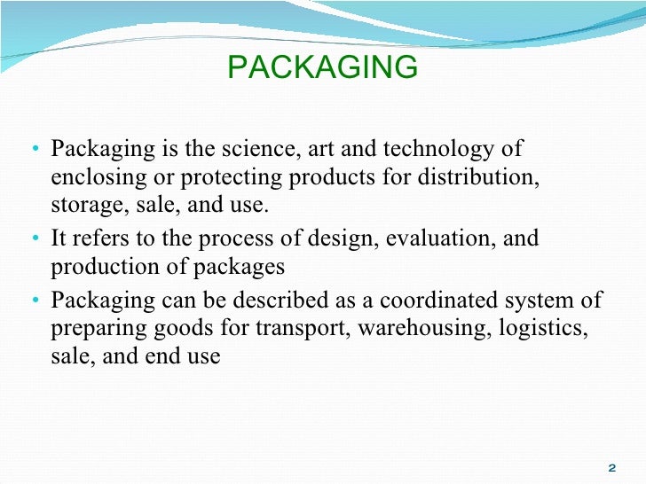 Primary And Second Packaging