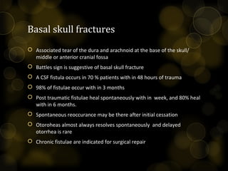 Cervical Spine Injuries
 Only 2% incidence of cervical spine injuries in maxillofacial
trauma patients
 Identification o...