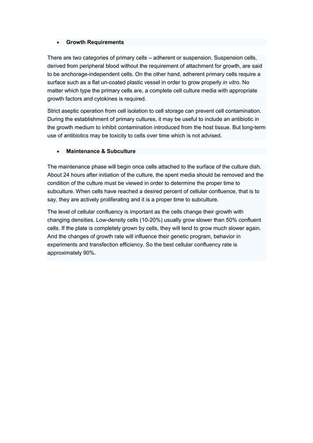 Primary cell culture guide PDF