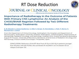 RT Dose Reduction
 