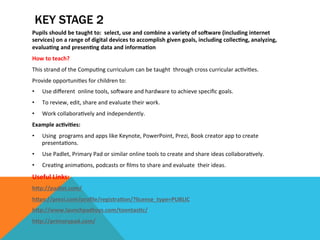 Primary Computing Curriculum 2014 | PDF