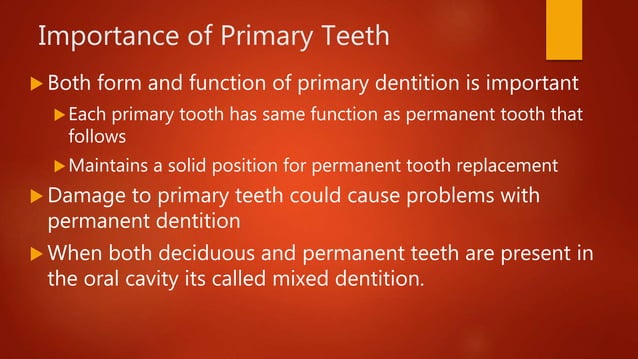 Primary Dentition and Tooth Development | PPTX