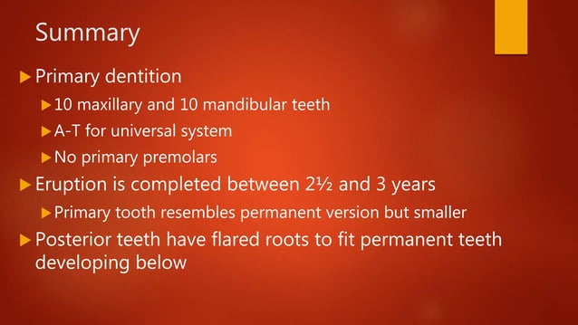Primary Dentition and Tooth Development | PPTX