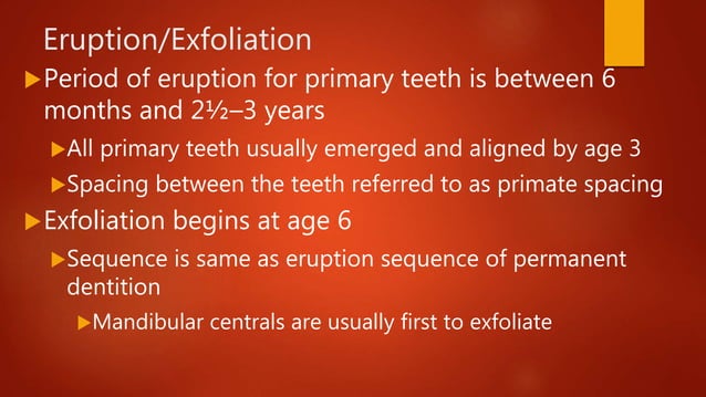 Primary Dentition and Tooth Development | PPTX