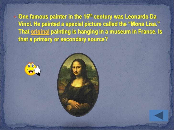 Primary and Secondary Sources Review