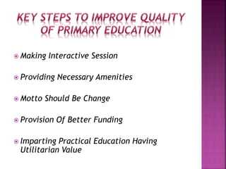 Primary education in India | PPTX