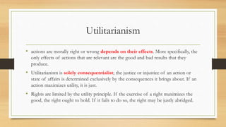 Utilitarian Rights Justice Primary Health Care | PPTX