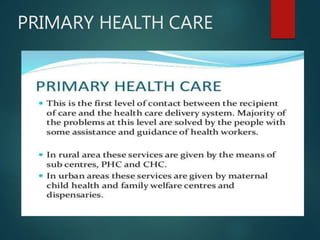 PRIMARY HEALTH CARE
 