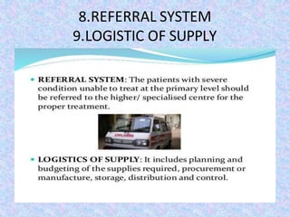 8.REFERRAL SYSTEM
9.LOGISTIC OF SUPPLY
 