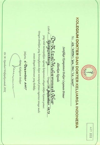 Primary Healthcare Competence Cert