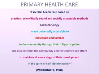 PRIMARY HEALTH CARE
23
 