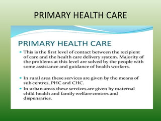 PRIMARY HEALTH CARE
 