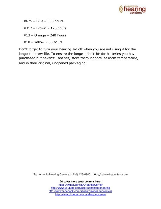 Primary Hearing Aid Battery Lifespan Factors