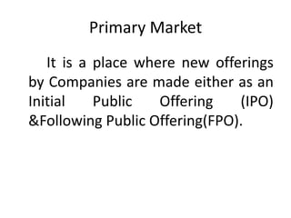 Primary market | PPT
