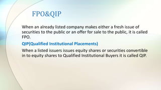 Primary market and common things related to share market | PPTX