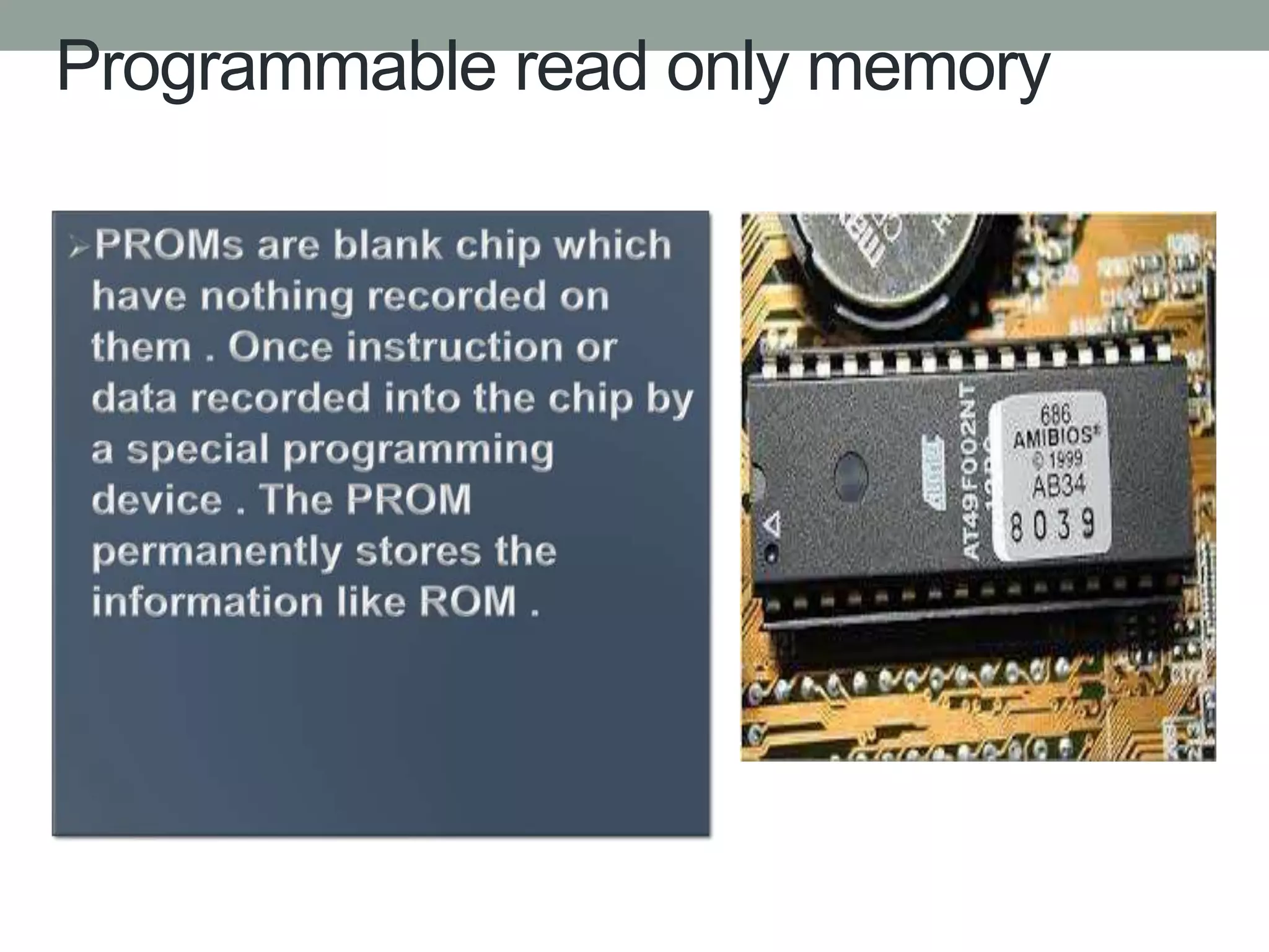 Programmable read only memory