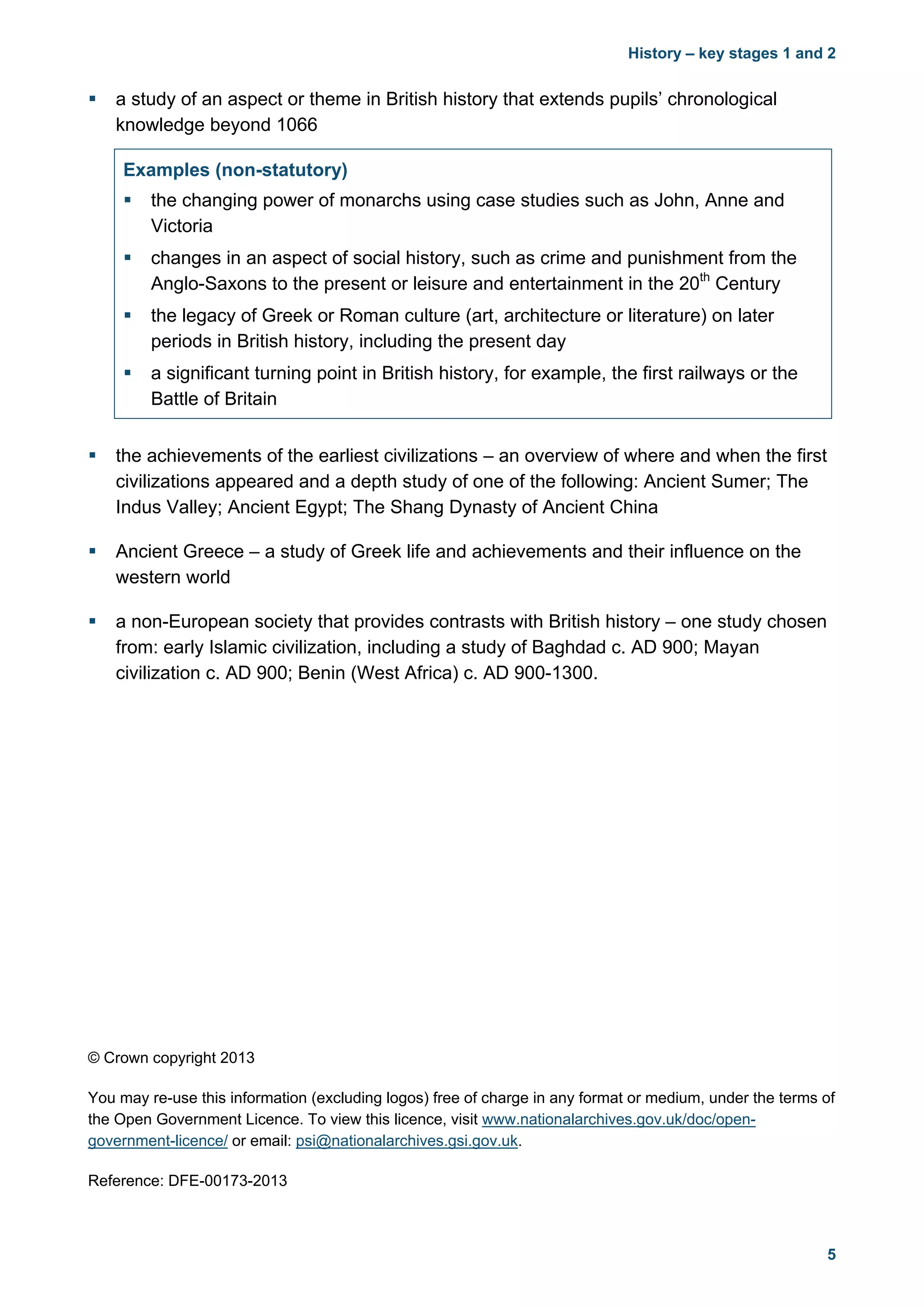 Primary national curriculum history pdf