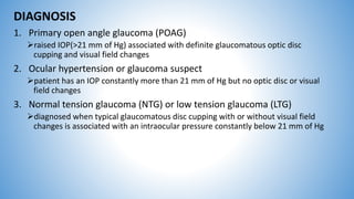 Primary open angle glaucoma | PPTX