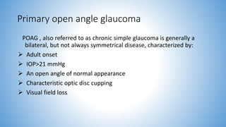 Primary open angle glaucoma | PPT