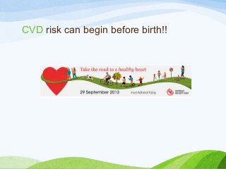 CVD risk can begin before birth!!
 