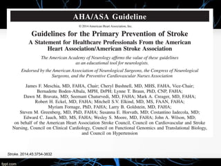 Stroke. 2014;45:3754-3832
 