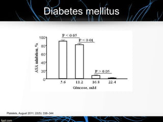 Diabetes mellitus
Platelets, August 2011; 22(5): 338–344
 