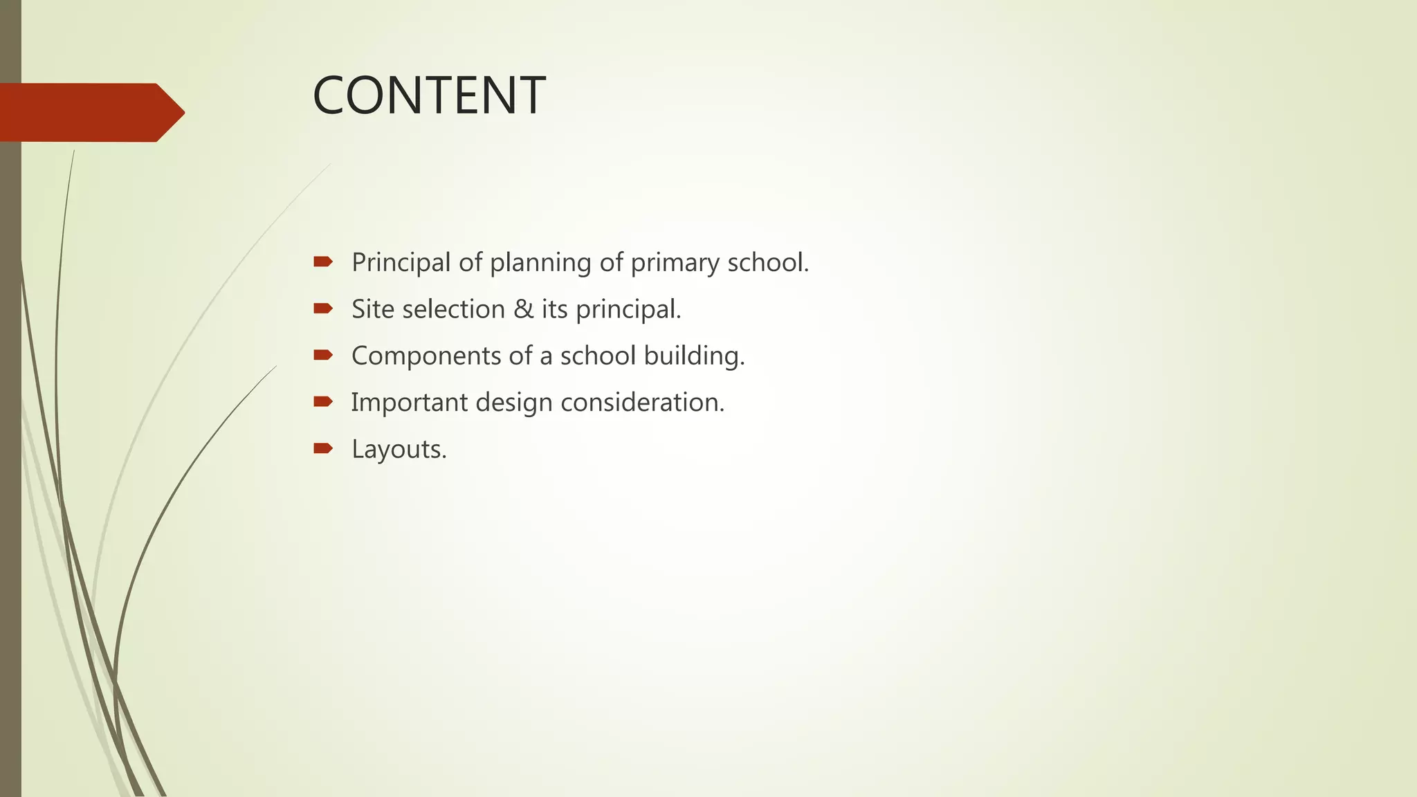 Planning of Primary School Building | PPTX